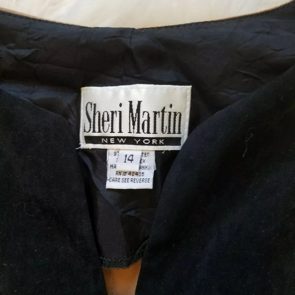 VTG 80s Shirt Sz 14 Sheri Martin NY Color Block Slimming - Picture 4 of 8